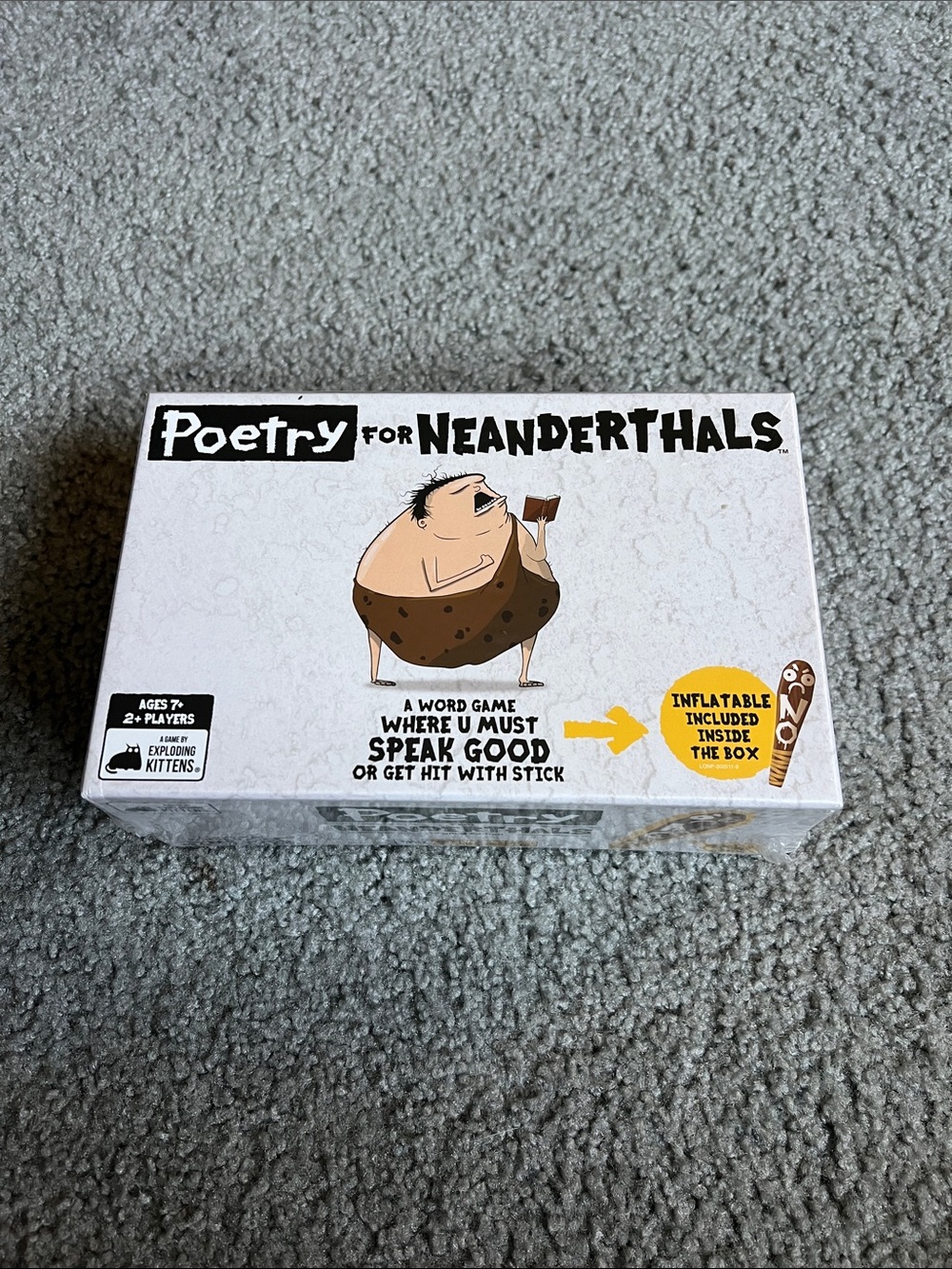 Poetry For Neanderthals: Speak Good Or Get Hit With Stick - By Exploding Kittens